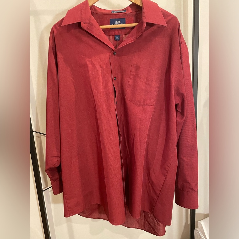 Stafford Red Button Down Shirt